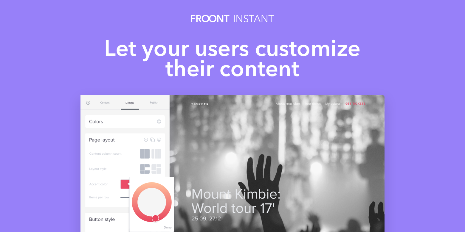 Froont Instant Page Customizer