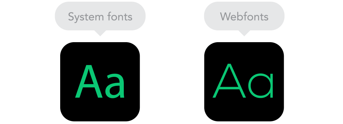 Webfonts x System fonts